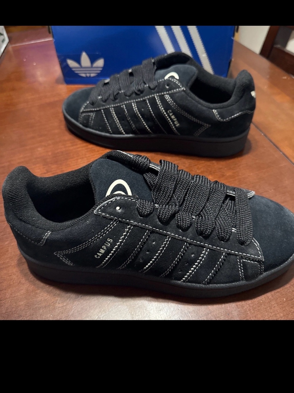 Adidas Campus 00s Core Black White Sneakers JQ5779 Women 8.5 / Men 7.5